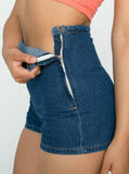 Women Slim High Waist Jeans Denim Tap Short