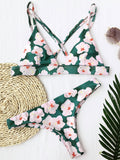 Floral Padded Cross Back Bikini