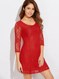 Short Lace Dress With Sleeves