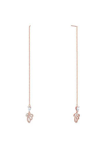 Fashion AAA Zircon and Micro Pave AAA Zirconia Butterfly Pendant 925 Sterling Silver Thread Earrings