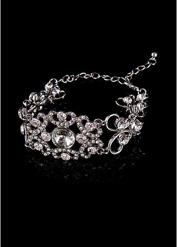 Bracelets With Rhinestones Chic Alloy 