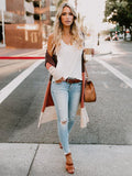 Dreamy Sleeves knitting striped Cardigan Tops