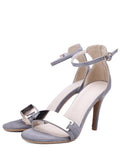 Trendy Stiletto Heel Ankle Strap Metal Sandals