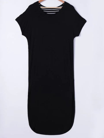 Fairy Tale Slit Back Striped Dress For Women