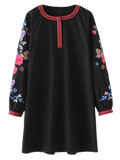 Stunning A Line Embroidered Tunic Dress