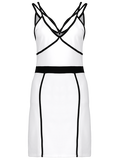 Fashion Piping Bodycon Bandage Slip Dress