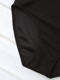 Black Scalloped Cami Swimsuit