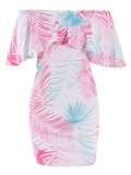 Beautiful Off Shoulder Printed Bodycon Dress