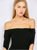 Beautiful Bodycon Off The Shoulder Long Sleeve Party Dress