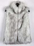 Elegance Collar Vest Faux Fur Coat