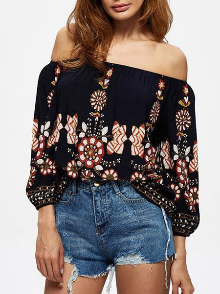 Advanced Off-the-shoulder Blouses&Shirts Tops