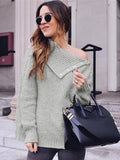 Unique Solid Color Long Sleeves Sweater Tops