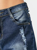 Gorgeous Ripped Frayed Hem Denim Shorts