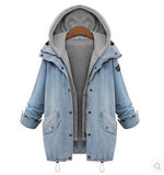 Button Up Denim Jacket And Hooded Vest