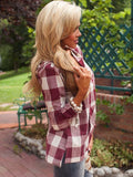 Long Sleeve V-Neck Hooded Blouse Tops