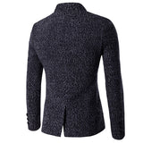 Collar Slim Business Woolen Blazers for Men Casual Fashion Printing Stand 