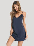 IMITATION SILK PAJAMAS TWO-PIECE SUIT