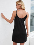 SINGLE BREASTED SUSPENDER DRESS