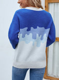 TURTLENECK CONTRAST COLOR SWEATER