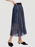 A-Line Folded Skirt High Waist Shaped Gauze Skirt