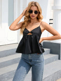 V-NECK SLING SPLICING TOP TANK