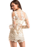 SEXY LACE PERSPECTIVE LONG SLEEVE SHORTS