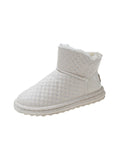 WOMEN'S LEATHER SHORT SNOW BOOTS COTTON
