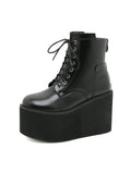 THICK HEEL WATERPROOF PLATFORM SIDE ZIPPER HIGH HEEL BOOTS