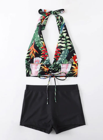 LEAF PRINTED SWIMSUIT BIKINI