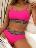 SOLID COLOR HIGH WAIST SEXY SWIMSUIT WOMAN