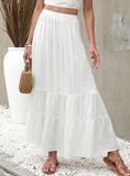 BEACH SOLID CCOLOR FLOUNCE SKIRT