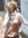 WOMEN'S BLOUSE HIGH SOLID COLOR SWEATER