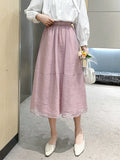 CICADA GAUZE STITCHING BIG SWING SKIRT