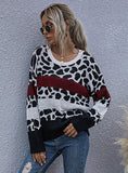 LOOSE PULLOVER ROUND NECK LONG SLEEVE SWEATER