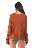 SOLID COLOR LONG SLEEVE SWEATER