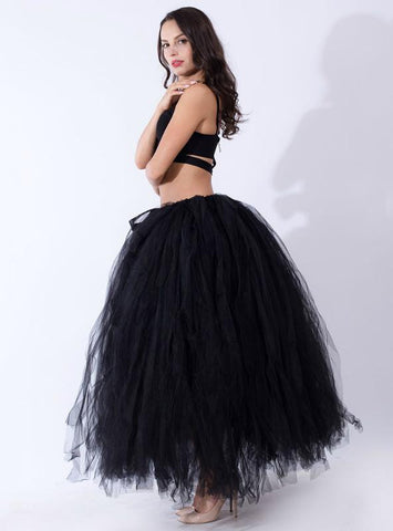 OVERSKIRT GIRLS FLUFFY ADULT TUTU DANCE MESH SKIRT