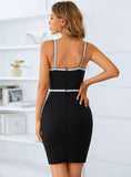 SLIM SOLID COLOR TUBE TOP SLING DRESS
