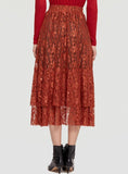 A-Line Lace Skirt Stitching Irregular Skirt