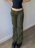 RETRO ZIP POCKET LOW WAIST JEANS