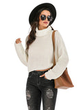 LONG SLEEVE TURTLENECK KNITTED SWEATER