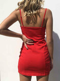 PENCIL TIGHT BEACH DRESS LADIES V-NECK COTTON DRESS