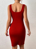 SEXY SLEEVELESS KNIT DRESS
