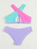 SEXY CROSS COLOR MATCHING LADIES BIKINI