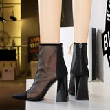 SPLICING POINTED MESH HOLLOW SHORT TUBE COOLING BOOTS