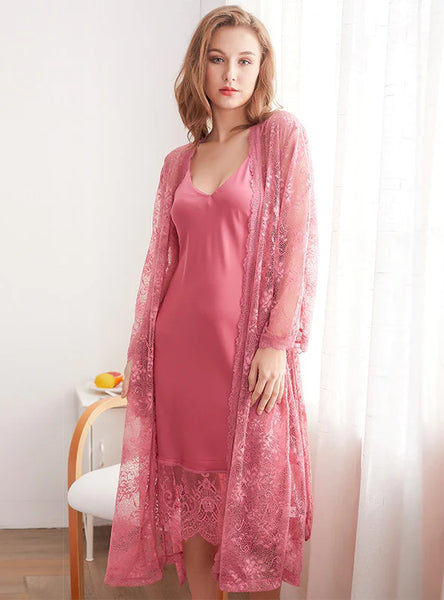 ICE SLING NIGHTGOWN LACE TWO-PIECE SUIT