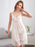LACE PAJAMAS GAUZE SLING SEXY NIGHTGOWN