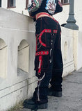 HIGH WAIST STRAIGHT CHAIN PANT