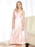 PLUS SIZE SEXY LACE NIGHTGOWN SILK SATIN NIGHTDRESS