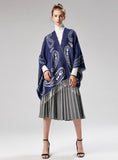 FRINGED CASHEW FLOWER SHAWL DUAL-PURPOSE CLOAK