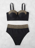 SPLIT HARD-CLAD STEEL BATHING SUIT